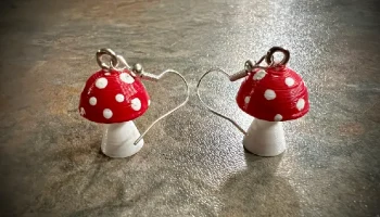 Грибные серьги своими руками 1