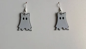 Серьги-подвески Cat Cute Ghost Хэллоуин напугать гато...