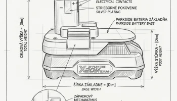 Адаптер батареи Parkside X20V Team (Адаптер батареи).......