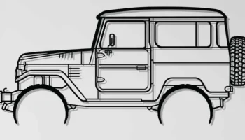 Toyota LandCruiser FJ40 1977 г. Настенное искусство.........