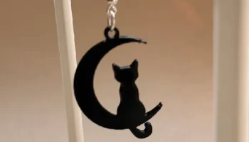 Серьги "Кошка и Луна" 4