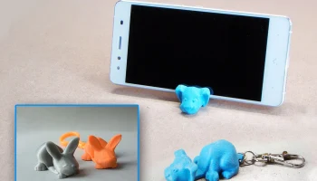 Подставка для ключей/смартфона (Собака и кролик).........