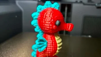 Симпатичная вязаная фигурка Морского конька-3D для печати... 3