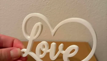 Love Heart Wall Art - Модель для 3D-печати 1