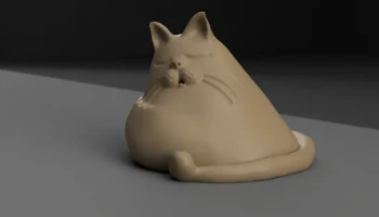 Спящий пухлый кот 1