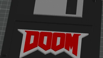 Логотип Doom и дискета