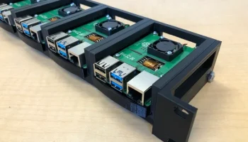 Кронштейн для монтажа в стойку Raspberry Pi 4 1U 4