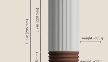 Минималистичная настольная лампа с рифленым цилиндром... 2