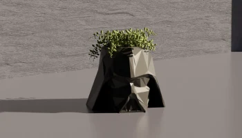 Дарт Вейдер Low Poly - Горшечное растение/Держатель для р... 1