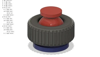 Шаровой шарнир (с параметрическим источником Fusion 360)....