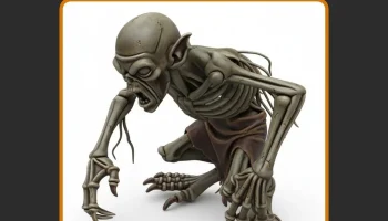 28 мм крадущаяся нежить, длинные когти, рваная одежда, ос..
