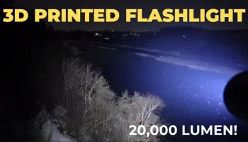 20 тыс. люмен 3D-печатный фонарик