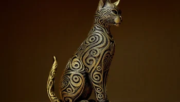 Дизайнерская скульптура кота 5