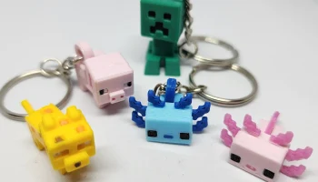 Набор мини-фигурок свиньи в стиле Minecraft, открытка/бре... 2