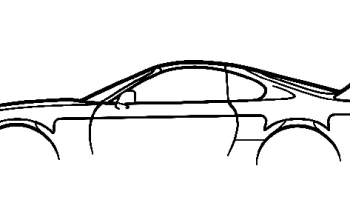 Силуэт стены искусства Toyota Supra Mk4 Силуэт стены искусства Toyota Supra Mk4