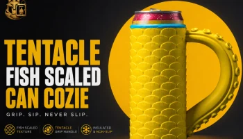 Чешуйчатая рыба с щупальцами Can Cozie.........