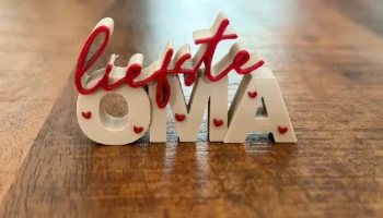 Liefste Oma - 3D-текстовый знак | Подарок бабушке | Декор.. 2