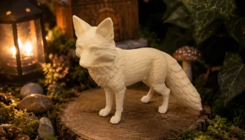 Лесная фигурка Woodland Fox-3D, напечатанная на 3D-принте...
