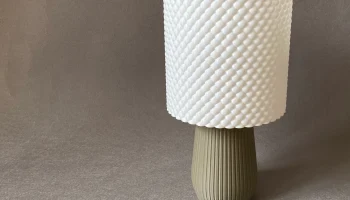 Настольная лампа Mid Century Bubble Shade с ребристым осн...