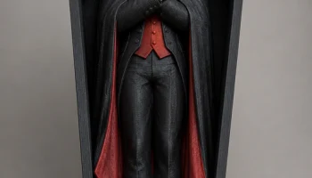 Vampirische Figur im Sarg - Фигура вампира в гробу...