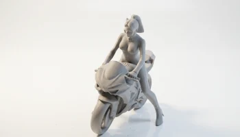 Фигурка байкера-детки, женская фигура, 3D-печать......