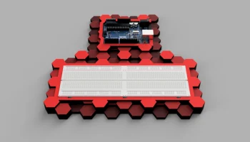 Крепление Arduino и макетной платы 4