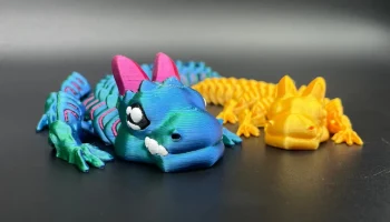 Grumpy Baby Dragon - Многоцветный - Шарнирный - Печать на... 2