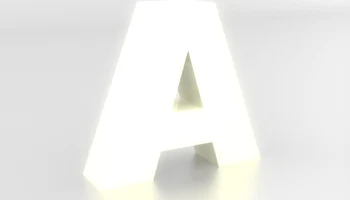 Декоративные буквы A-Z (без засечек), светодиодная подсве...