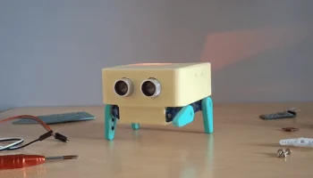 COBOT: робот с четырьмя сервоногими и датчиком расстояния... 2