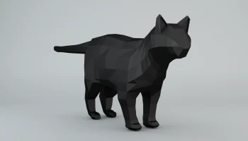Низкополигональная кошка