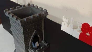 D&D Dice Tower и экран DM с каналами диаметром 5 мм 2