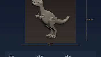 Настенный крючок в форме динозавра, дизайн T-Rex, для рюк... 3