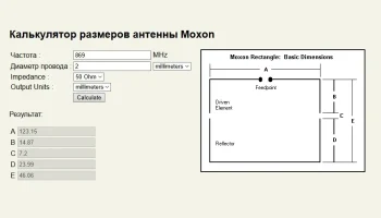Антена Моксон 868 МГц 4