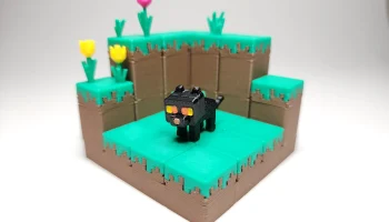 Мини-фигурка кота в стиле Minecraft, открытка/брелок...... 2