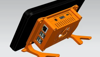 Чехол с сенсорным экраном 7 дюймов для Raspberry Pi 3 (B/B+) + внутренний вентилятор