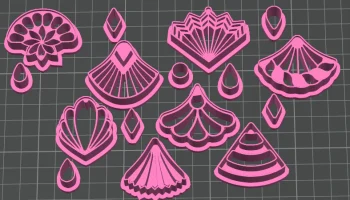 8 формочек для полимерной глины Duo Designs.......