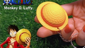 Цельный брелок для ключей в соломенной шляпе Monkey D Luffy 1