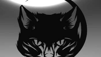 Штриховой рисунок кота, настенный арт кот, 2d арт кот, ко...