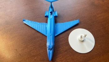 Низкополигональный крутой частный самолет с подставкой...... 2
