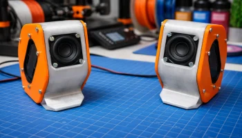 Компактный портативный динамик, напечатанный на 3D-принте..