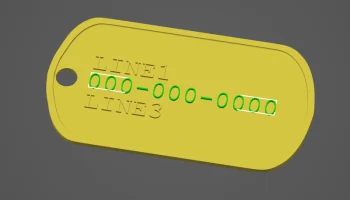 ID-4-Fido (настраиваемый военный жетон для домашних животных 1