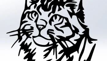 LINE ART CAT, WALL ART CAT, 2D ART CAT, CAT, КОТЕН, LE CH...