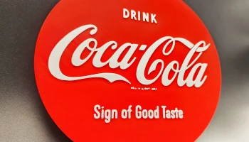 Винтажный знак кнопки Coca-Cola 2 цвета 2