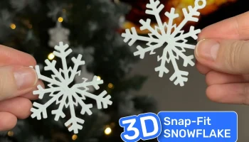 3D Пазл Снежинка Snap-Fit Новогодний декор - Снежинки нов.. 2