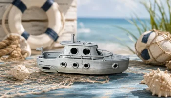 Классический буксир - детальная мини-лодка для 3D-печати....