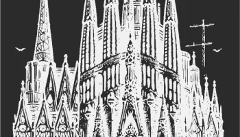 Лампа/деко Sagrada Fam&iacute;lia (сделай сам) с простым решение.. 1