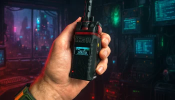 Модульный узел Meshtastic Faketec "Copywolf" в стиле кибе..