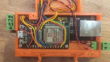 Крепление на DIN-рейку ESP32 + Lan8720 2