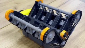 Модель двигателя V8 | Функциональные поршни, клапаны и це...