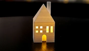 Weihnachtshaus LED Teelicht Tiny House Свеча